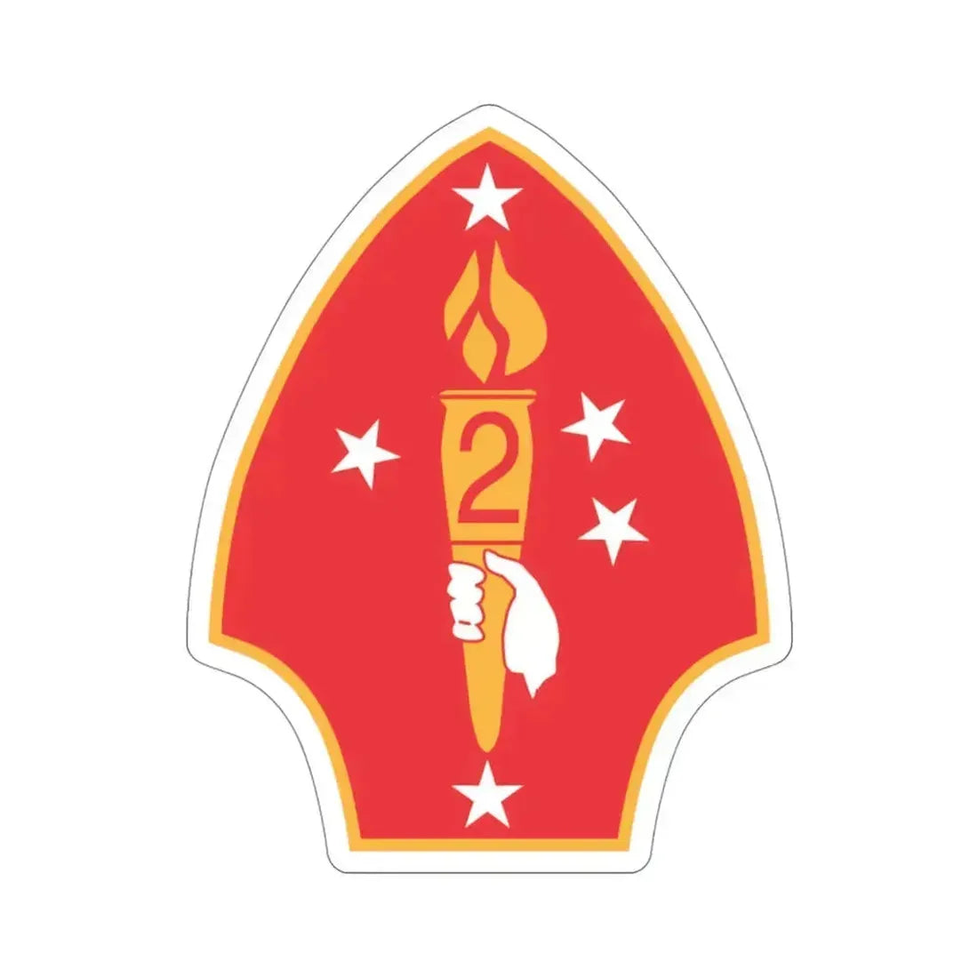 2nd Marine Divn (USMC) STICKER Vinyl Die-Cut Decal 4 Inch - The Sticker Space