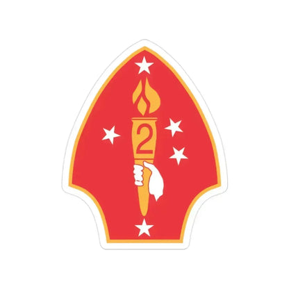 2nd Marine Divn (USMC) Transparent STICKER Die-Cut Vinyl Decal 2 Inch - The Sticker Space