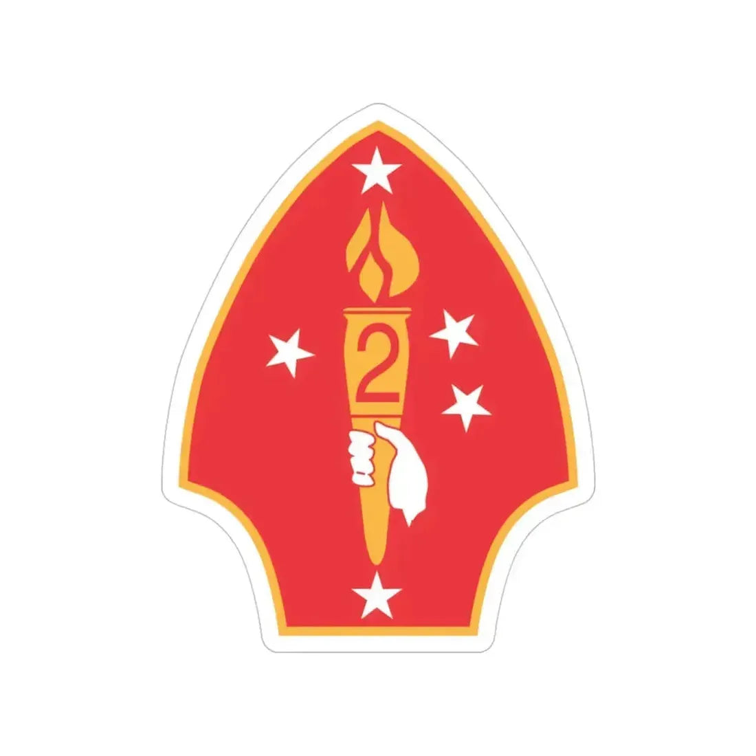2nd Marine Divn (USMC) Transparent STICKER Die-Cut Vinyl Decal 4 Inch - The Sticker Space