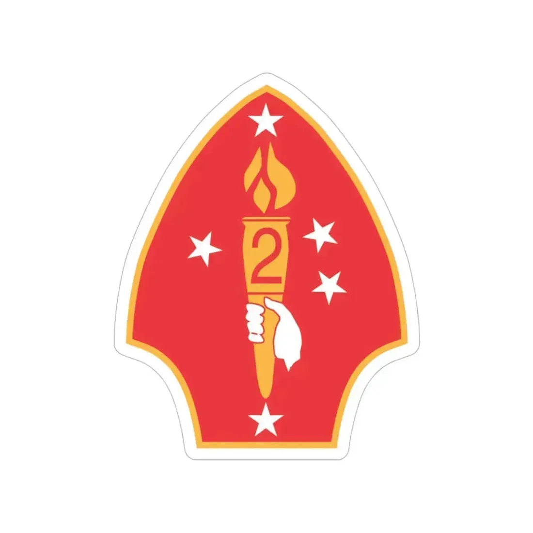 2nd Marine Divn (USMC) Transparent STICKER Die-Cut Vinyl Decal 5 Inch - The Sticker Space