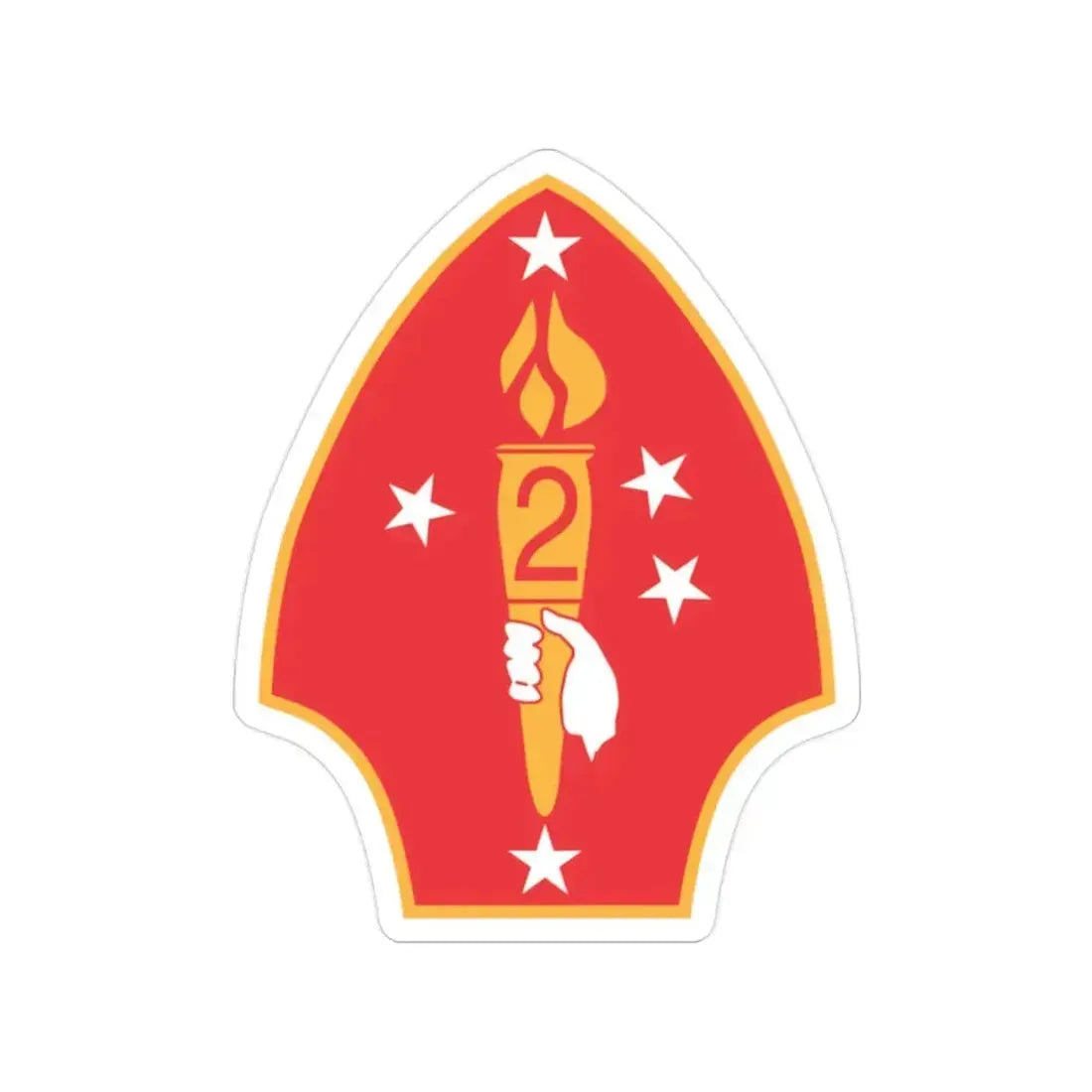 2nd Marine Divn (USMC) Transparent STICKER Die-Cut Vinyl Decal - The Sticker Space