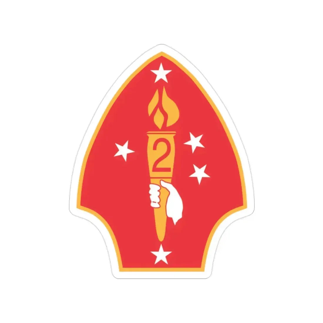 2nd Marine Divn (USMC) Transparent STICKER Die-Cut Vinyl Decal - The Sticker Space