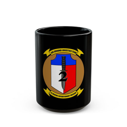 2nd Marine Expiditionary Brigade Air Ground Logistics Team (USMC) Black Coffee Mug-15oz-The Sticker Space