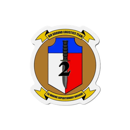 2nd Marine Expiditionary Brigade Air Ground Logistics Team (USMC) Refrigerator Magnet 3 Inch - The Sticker Space