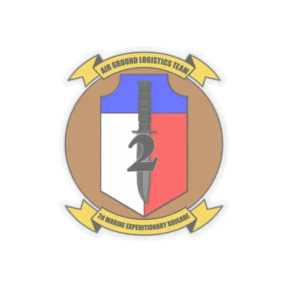 2nd Marine Expiditionary Brigade Air Ground Logistics Team (USMC) STICKER Vinyl Kiss-Cut Decal 2 Inch Transparent - The Sticker Space