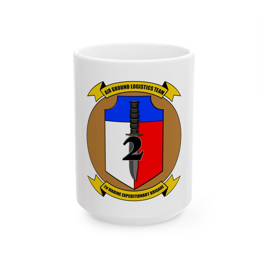 2nd Marine Expiditionary Brigade Air Ground Logistics Team (USMC) White Coffee Mug-15oz-The Sticker Space