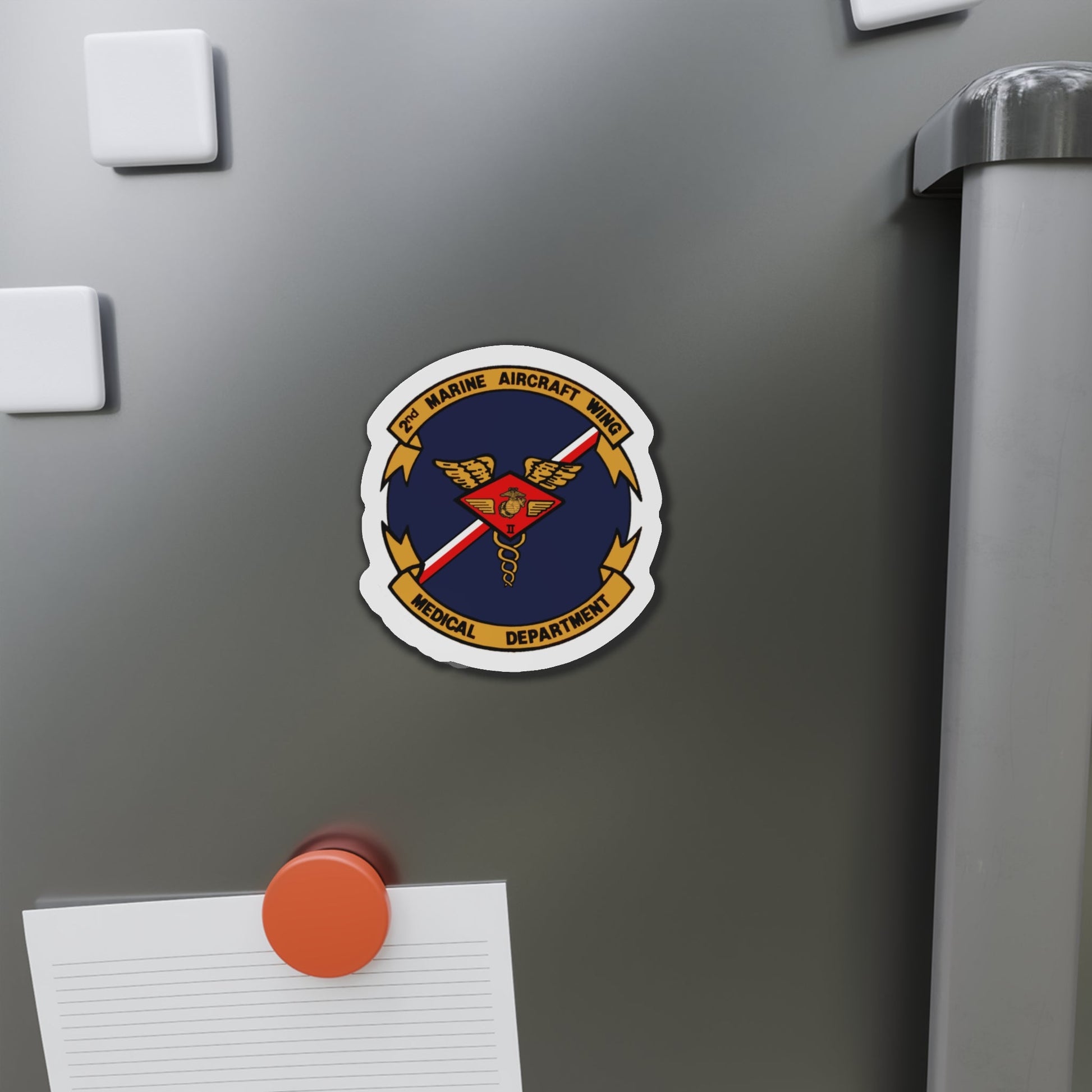 2nd MAW Medical Dept (USMC) Die-Cut Magnet-The Sticker Space