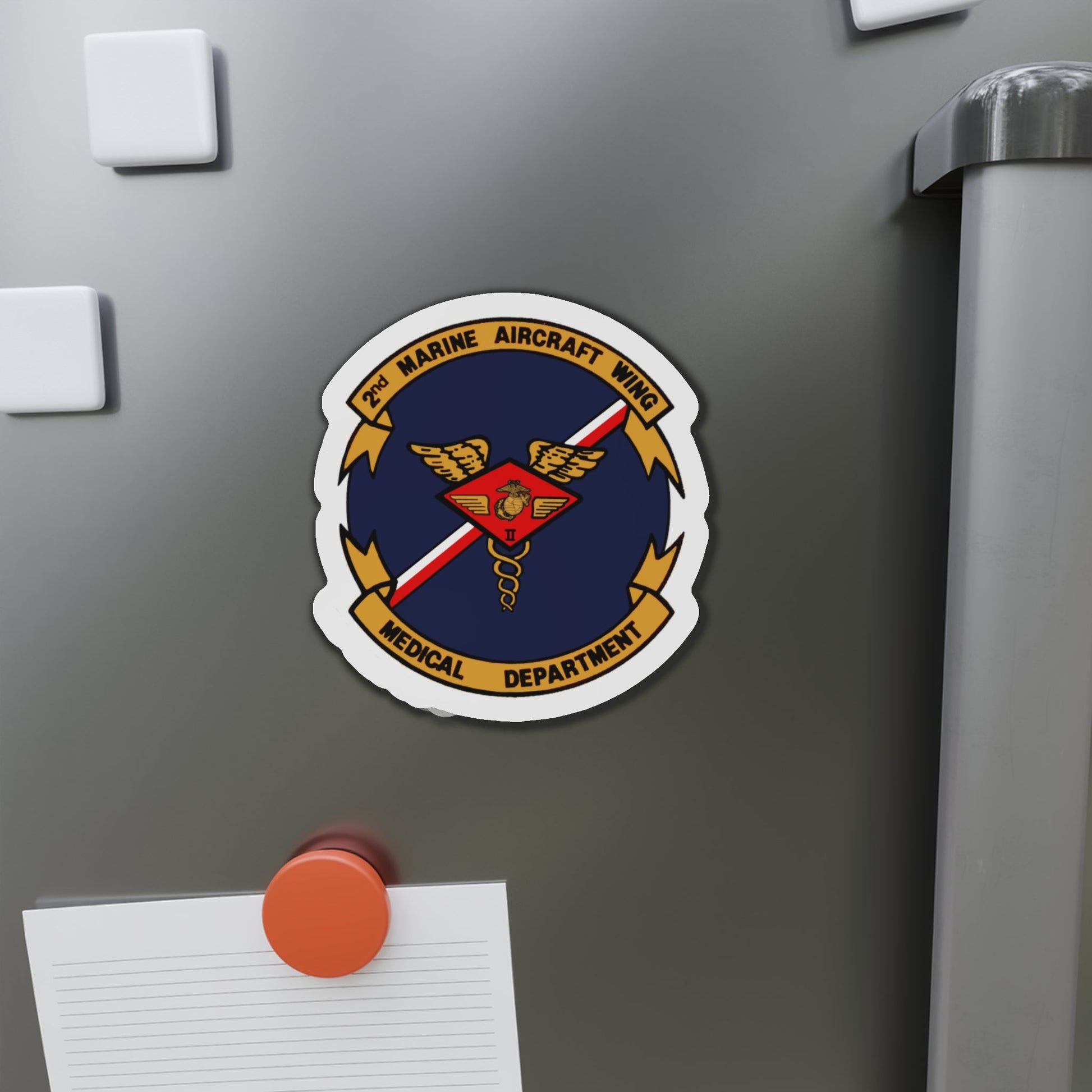 2nd MAW Medical Dept (USMC) Die-Cut Magnet-The Sticker Space