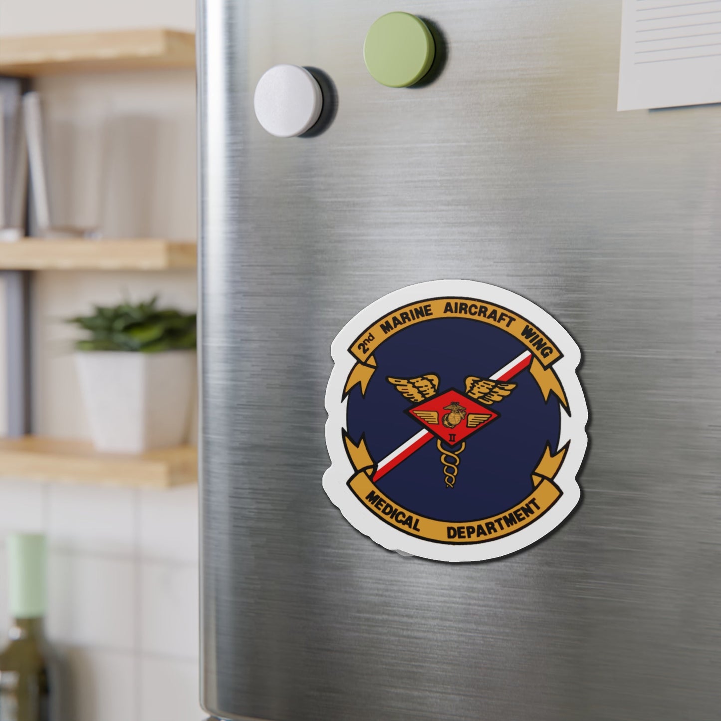 2nd MAW Medical Dept (USMC) Die-Cut Magnet-The Sticker Space