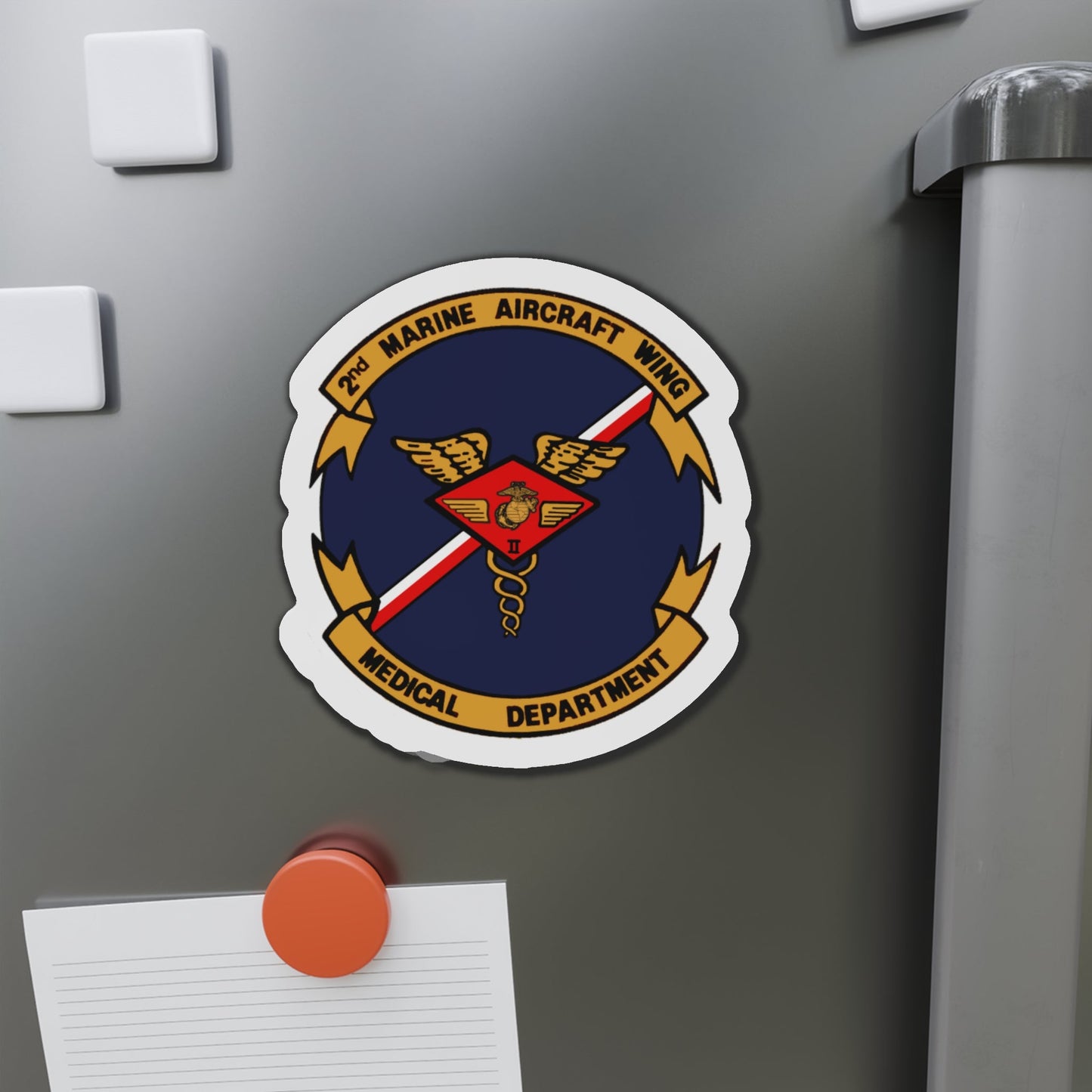 2nd MAW Medical Dept (USMC) Die-Cut Magnet-The Sticker Space