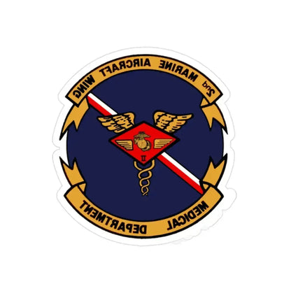 2nd MAW Medical Dept (USMC) REVERSE PRINT Transparent Die-Cut STICKER - The Sticker Space