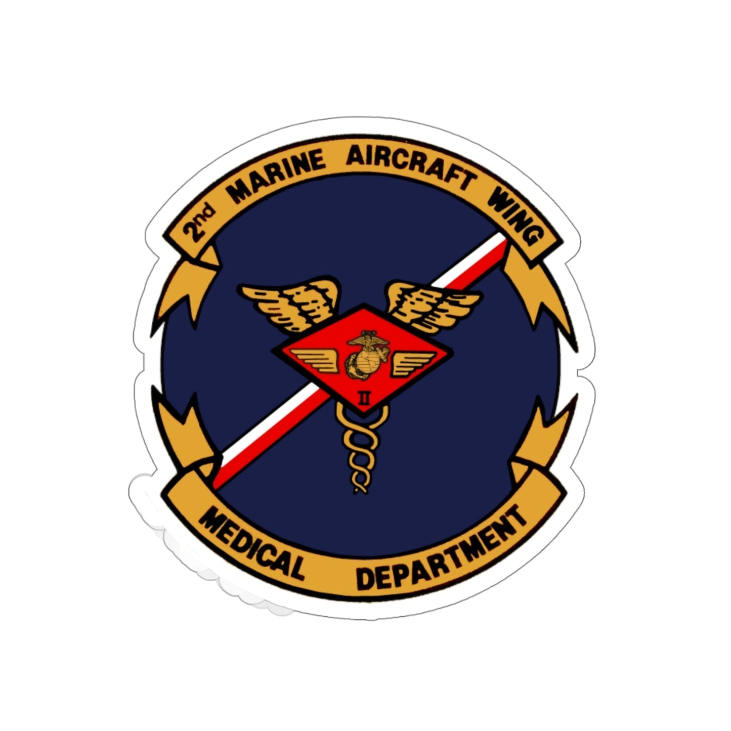 2nd MAW Medical Dept (USMC) STICKER Vinyl Die-Cut Decal-4 Inch-The Sticker Space