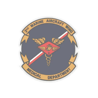 2nd MAW Medical Dept (USMC) STICKER Vinyl Kiss-Cut Decal 2 Inch Transparent - The Sticker Space