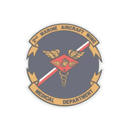 2nd MAW Medical Dept (USMC) STICKER Vinyl Kiss-Cut Decal 4 Inch Transparent - The Sticker Space