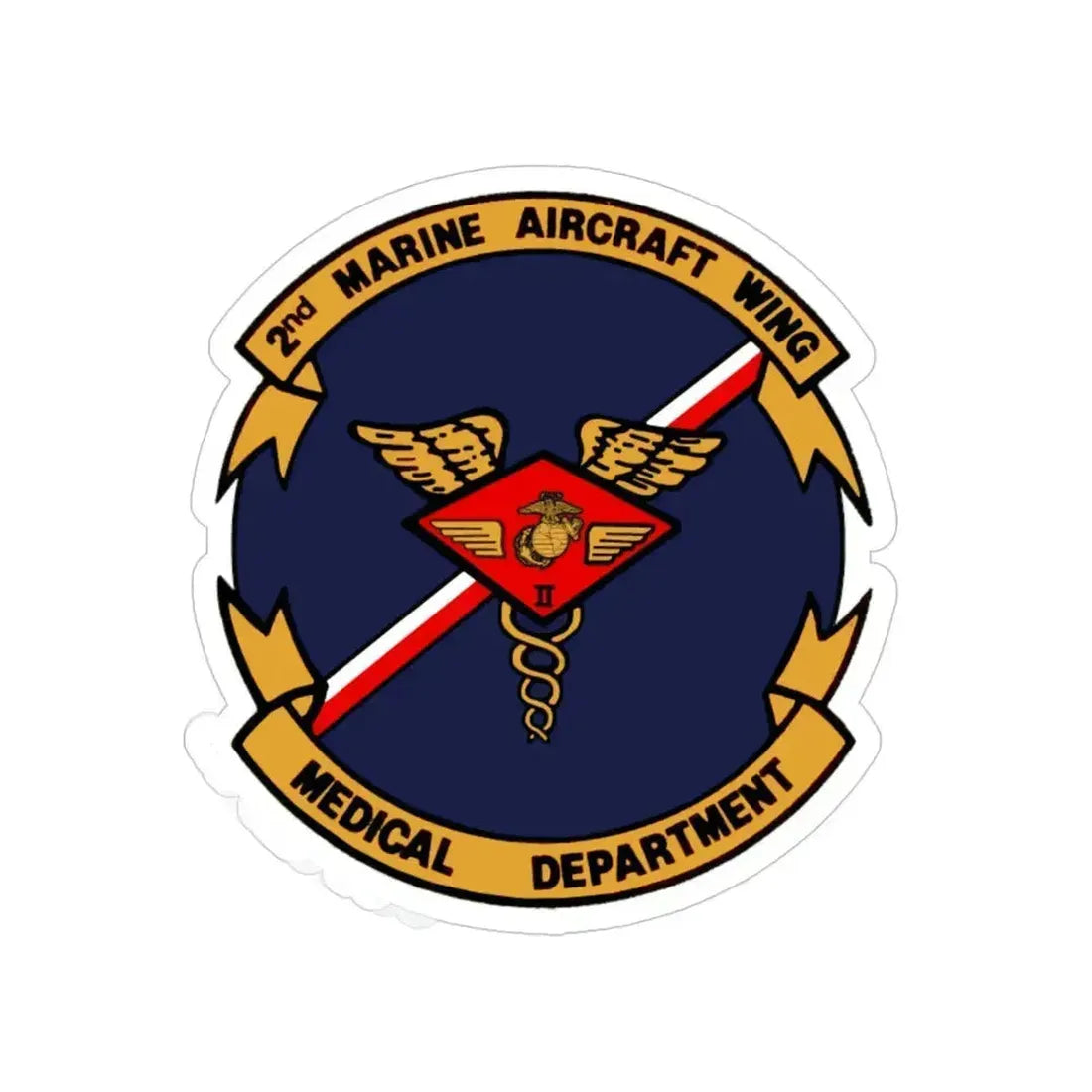 2nd MAW Medical Dept (USMC) Transparent STICKER Die-Cut Vinyl Decal 4 Inch - The Sticker Space
