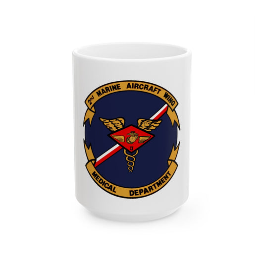 2nd MAW Medical Dept (USMC) White Coffee Mug-15oz-The Sticker Space