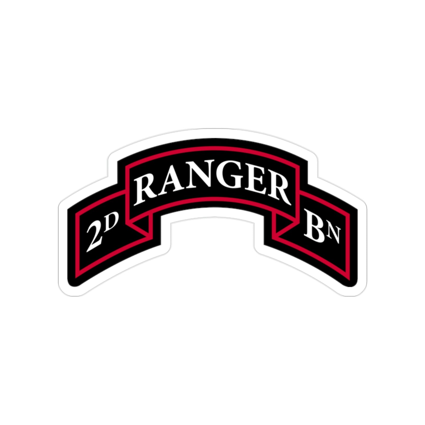 2nd Ranger Battalion (U.S. Army) Transparent STICKER Die-Cut Vinyl Decal-2 Inch-The Sticker Space