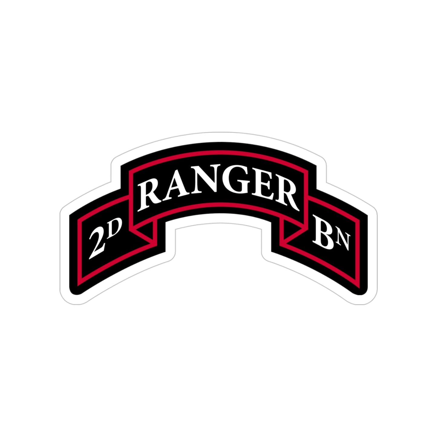 2nd Ranger Battalion (U.S. Army) Transparent STICKER Die-Cut Vinyl Decal-4 Inch-The Sticker Space