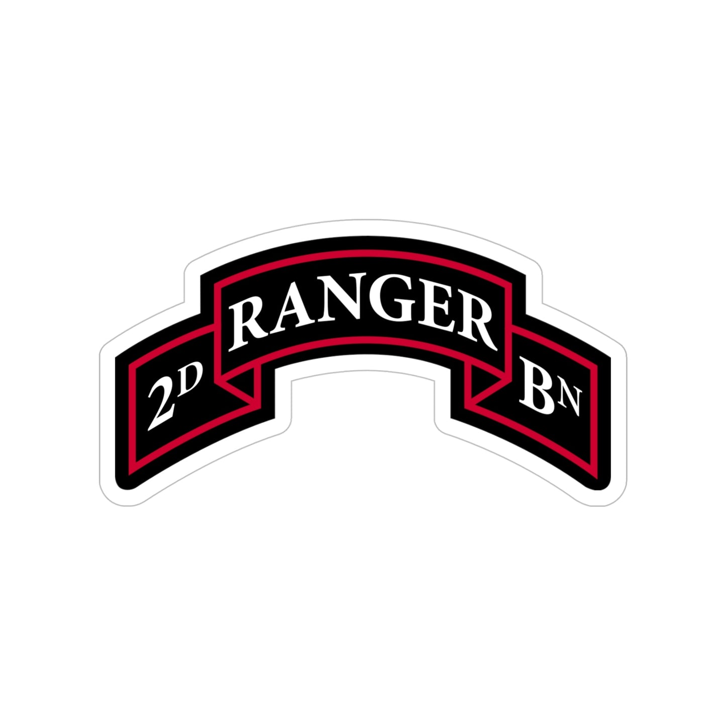 2nd Ranger Battalion (U.S. Army) Transparent STICKER Die-Cut Vinyl Decal-5 Inch-The Sticker Space