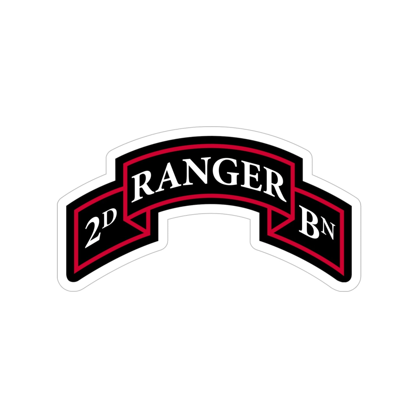 2nd Ranger Battalion (U.S. Army) Transparent STICKER Die-Cut Vinyl Decal-6 Inch-The Sticker Space