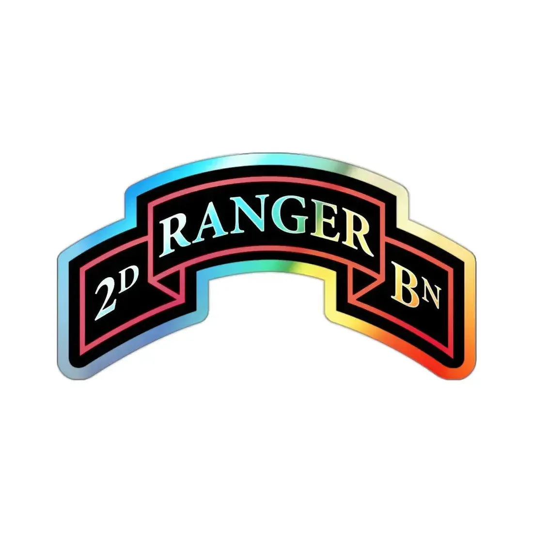 2nd Ranger Battalion (U.S. Army) Holographic STICKER Die-Cut Vinyl Decal 2 Inch Holographic - The Sticker Space