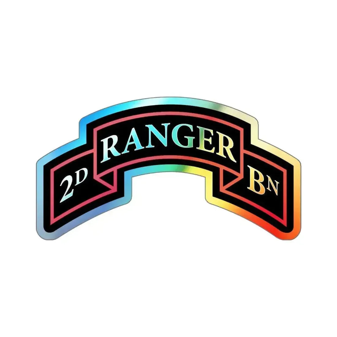2nd Ranger Battalion (U.S. Army) Holographic STICKER Die-Cut Vinyl Decal 6 Inch Holographic - The Sticker Space