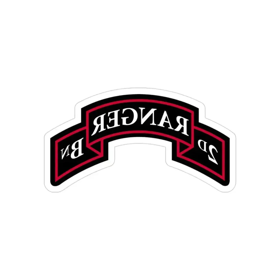 2nd Ranger Battalion (U.S. Army) REVERSE PRINT Transparent Die-Cut STICKER 3 Inch Die-Cut Transparent - The Sticker Space