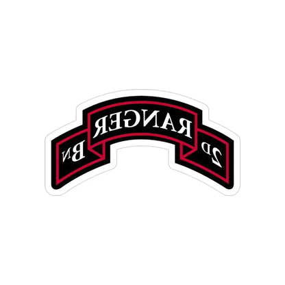 2nd Ranger Battalion (U.S. Army) REVERSE PRINT Transparent Die-Cut STICKER 3 Inch Die-Cut Transparent - The Sticker Space