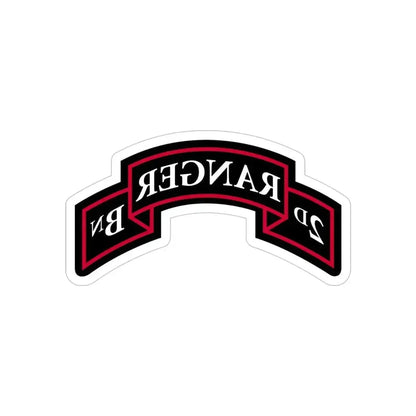 2nd Ranger Battalion (U.S. Army) REVERSE PRINT Transparent Die-Cut STICKER 4 Inch Die-Cut Transparent - The Sticker Space