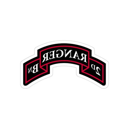 2nd Ranger Battalion (U.S. Army) REVERSE PRINT Transparent Die-Cut STICKER 6 Inch Die-Cut Transparent - The Sticker Space