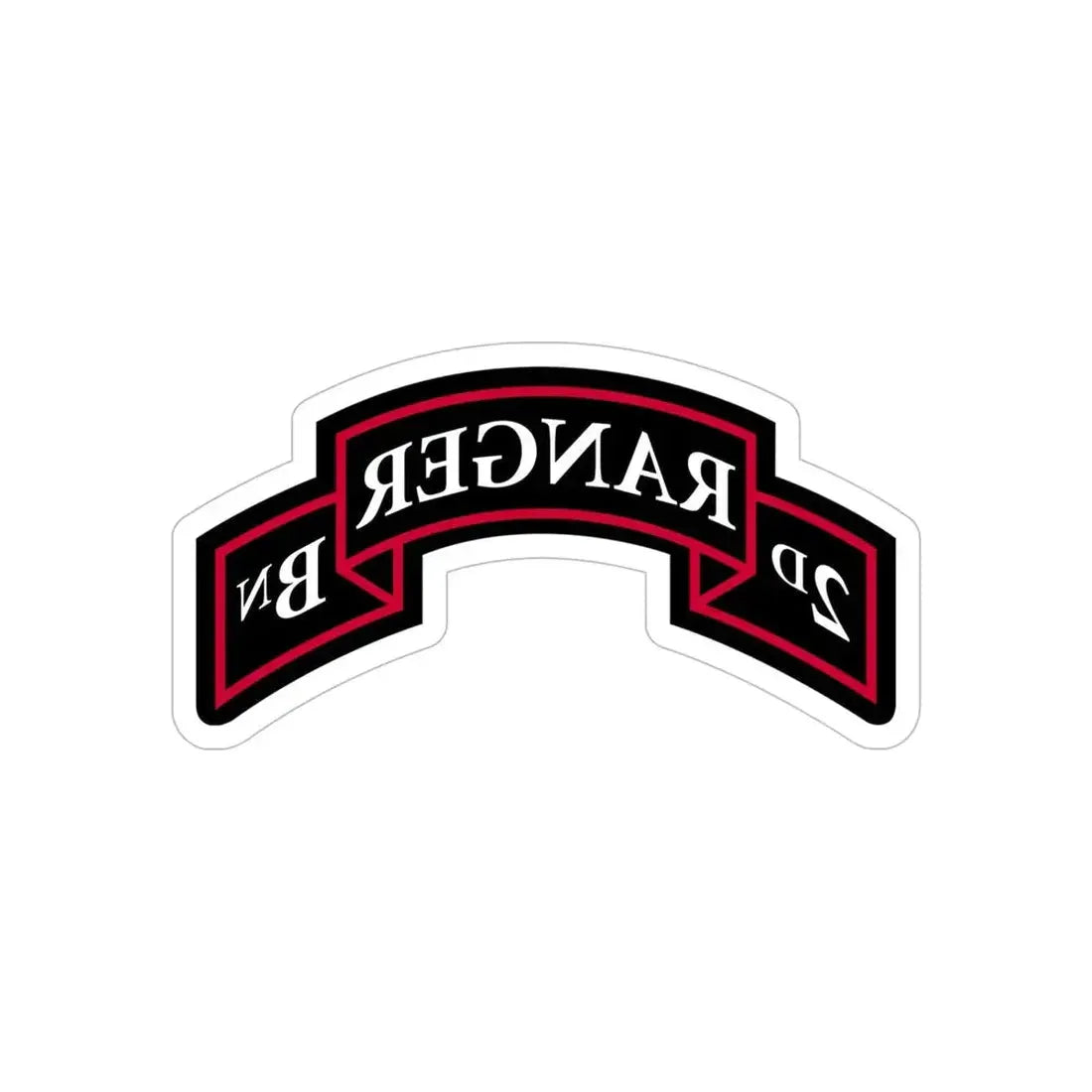2nd Ranger Battalion (U.S. Army) REVERSE PRINT Transparent Die-Cut STICKER - The Sticker Space