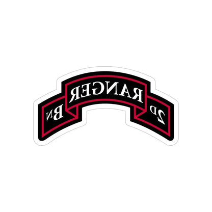 2nd Ranger Battalion (U.S. Army) REVERSE PRINT Transparent Die-Cut STICKER - The Sticker Space