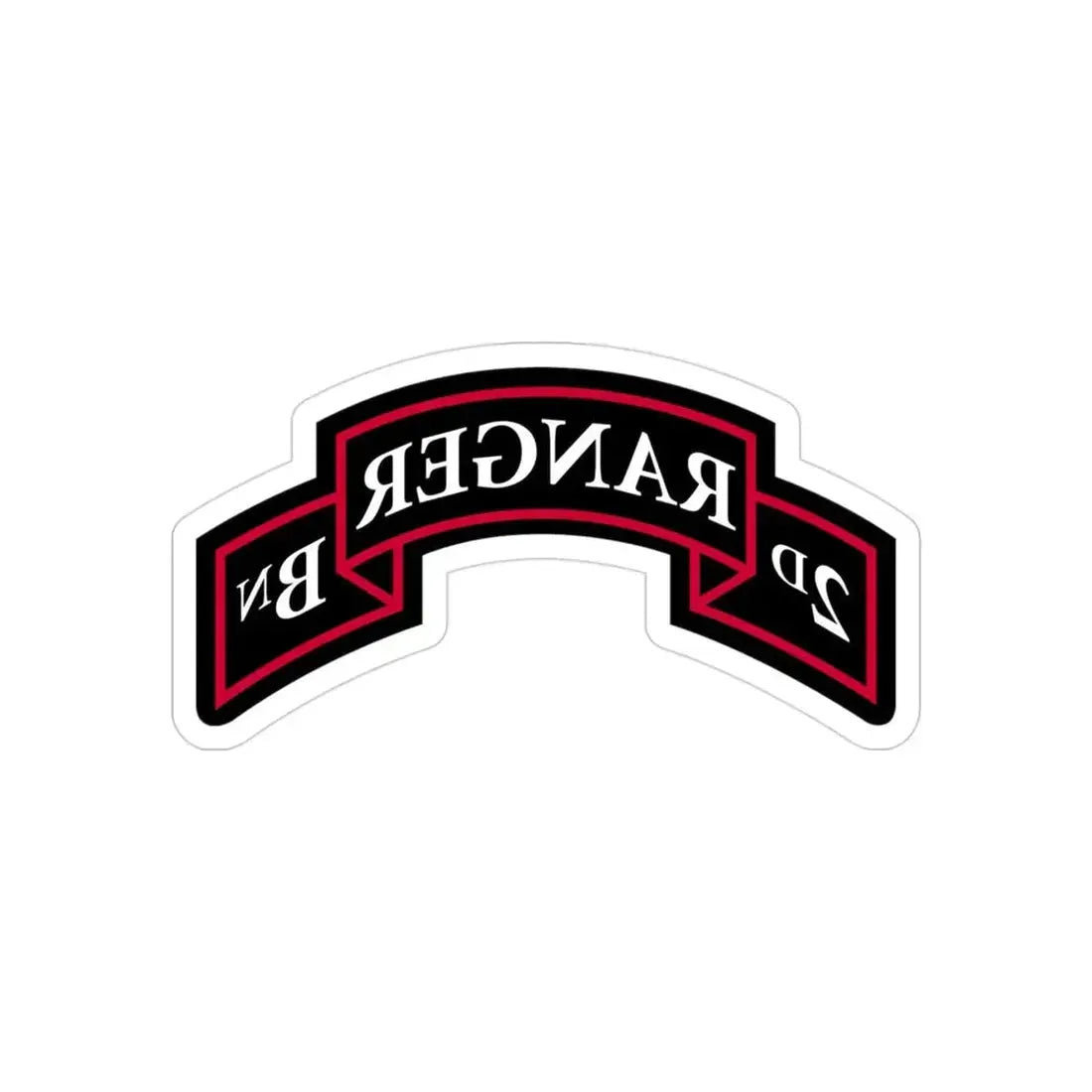 2nd Ranger Battalion (U.S. Army) REVERSE PRINT Transparent Die-Cut STICKER - The Sticker Space