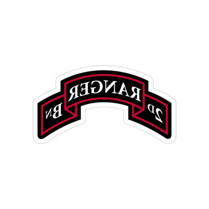 2nd Ranger Battalion (U.S. Army) REVERSE PRINT Transparent Die-Cut STICKER - The Sticker Space