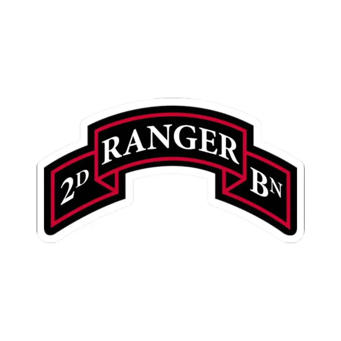 2nd Ranger Battalion (U.S. Army) STICKER Vinyl Kiss-Cut Decal 2 Inch White - The Sticker Space