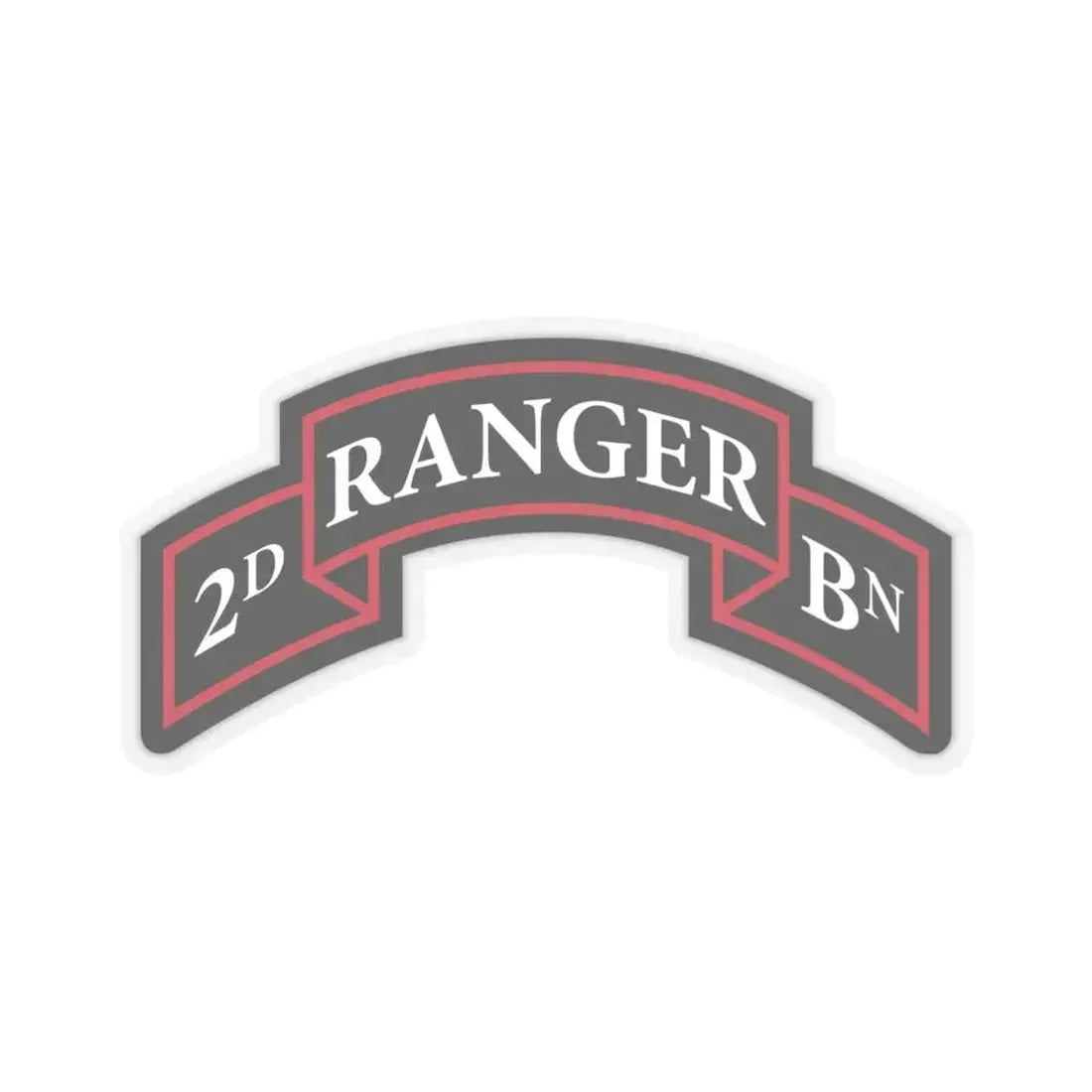 2nd Ranger Battalion (U.S. Army) STICKER Vinyl Kiss-Cut Decal 4 Inch Transparent - The Sticker Space