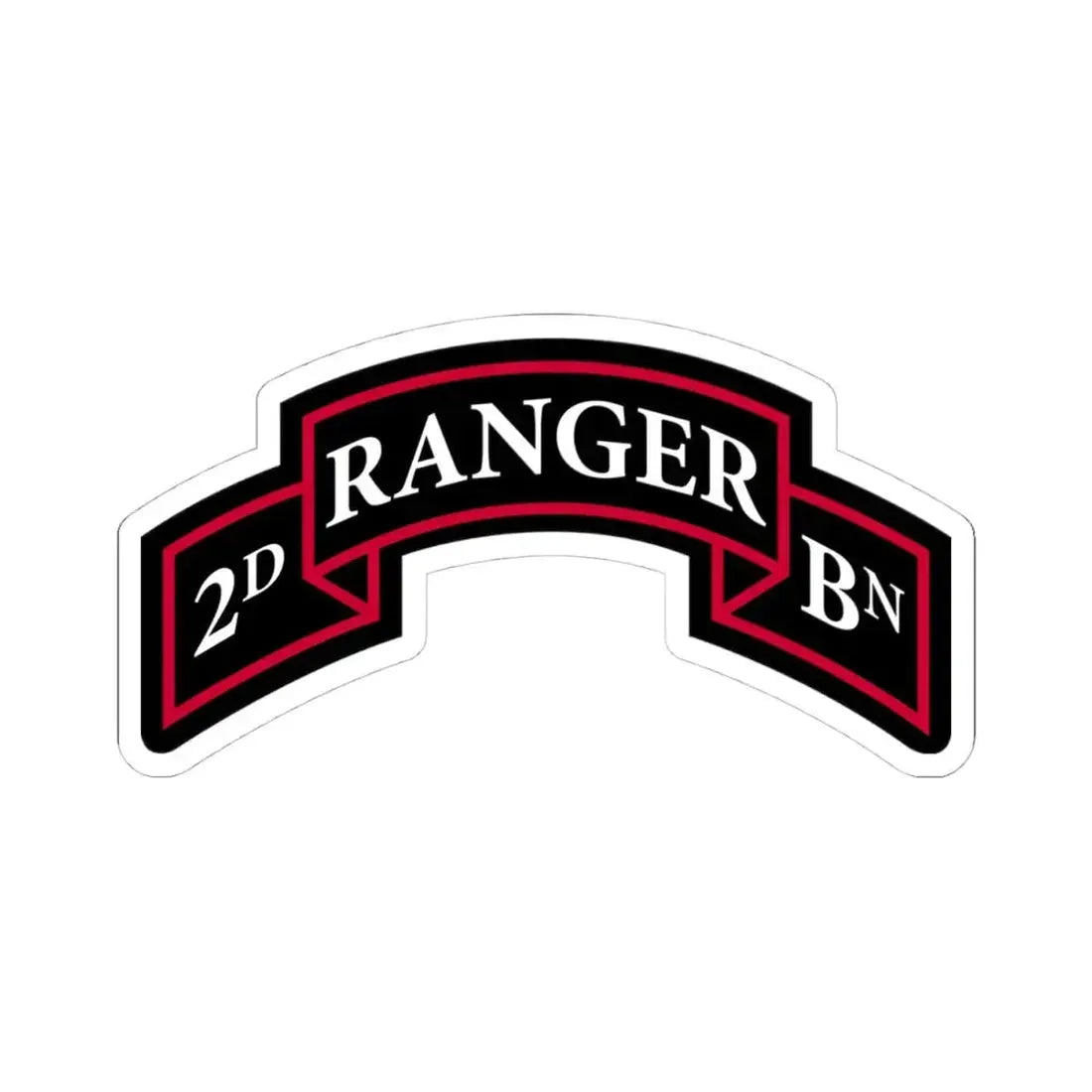 2nd Ranger Battalion (U.S. Army) STICKER Vinyl Kiss-Cut Decal 4 Inch White - The Sticker Space