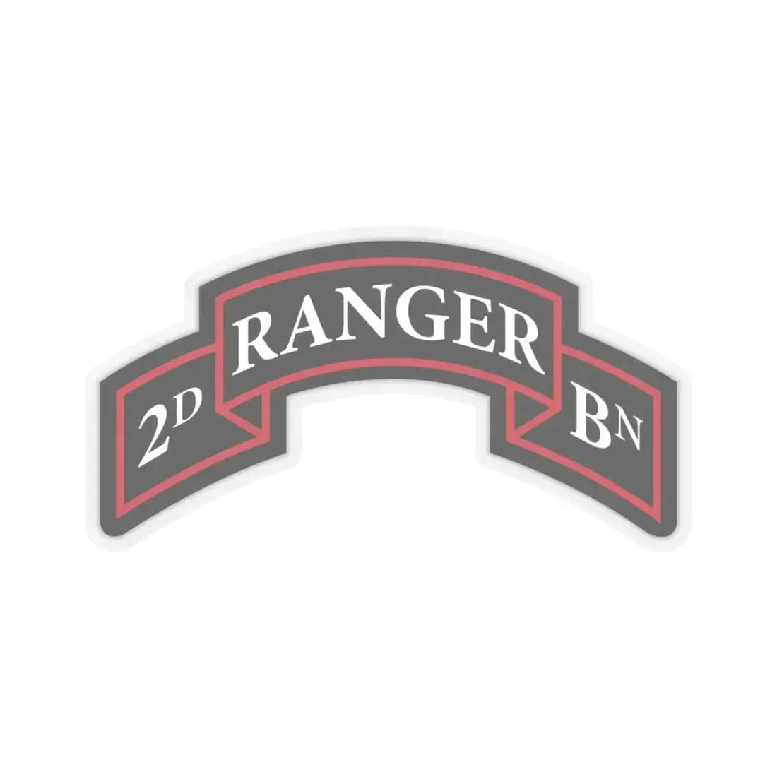 2nd Ranger Battalion (U.S. Army) STICKER Vinyl Kiss-Cut Decal 6 Inch Transparent - The Sticker Space