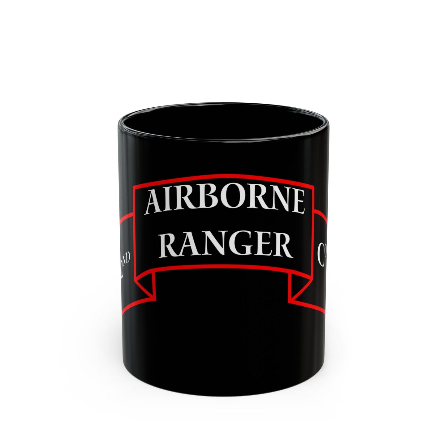 2nd Ranger Infantry Company (U.S. Army) Black Coffee Mug-11oz-The Sticker Space