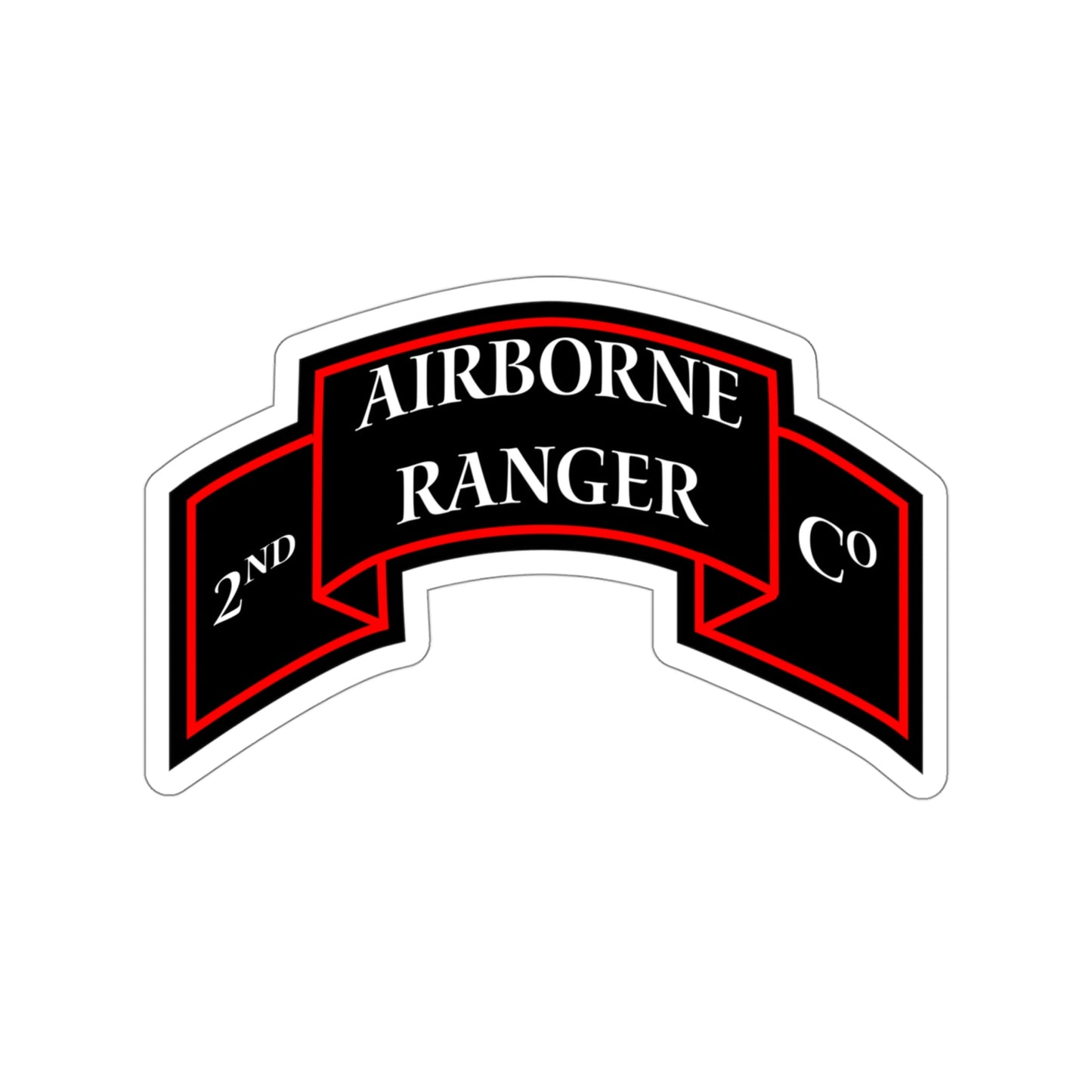 2nd Ranger Infantry Company (U.S. Army) STICKER Vinyl Die-Cut Decal-4 Inch-The Sticker Space
