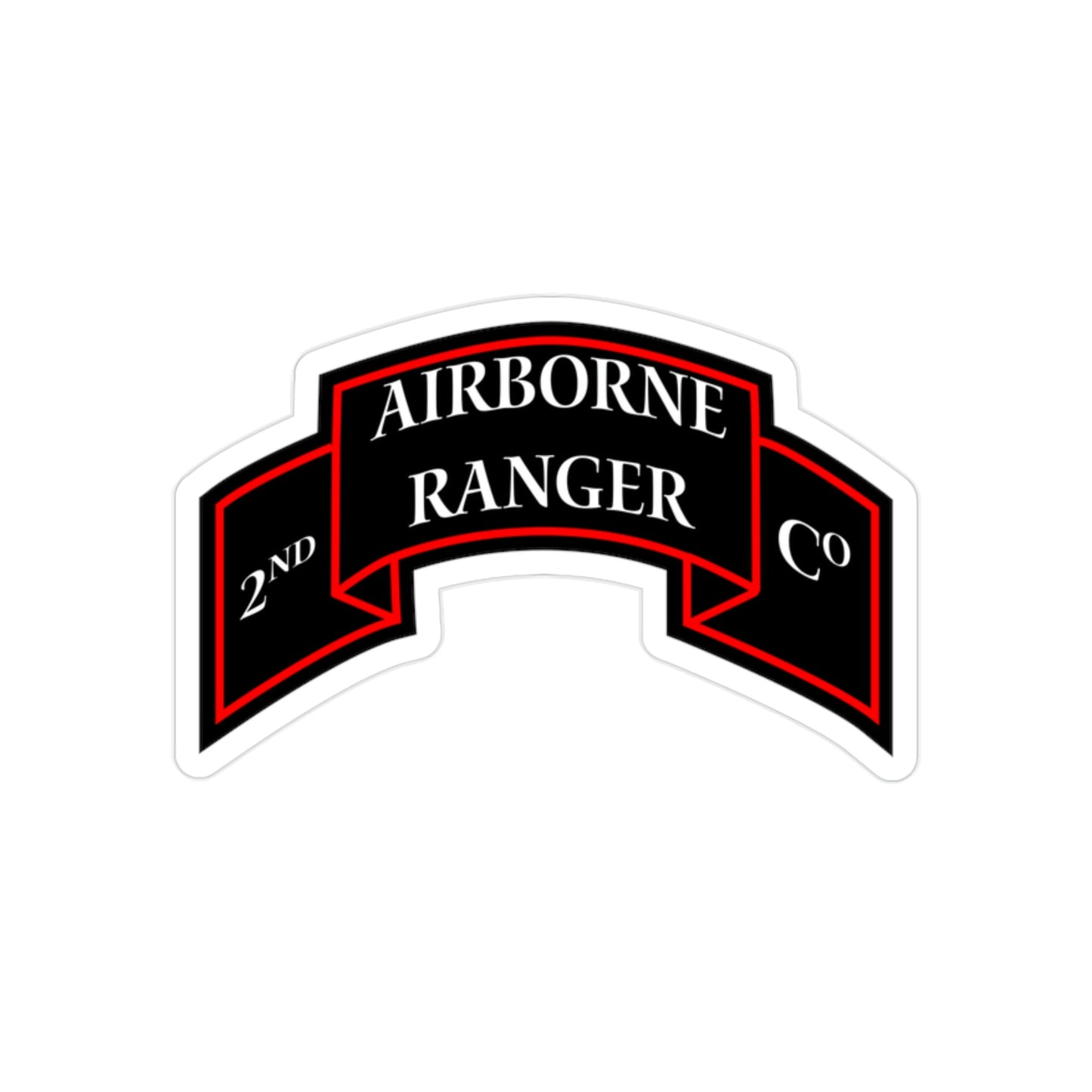 2nd Ranger Infantry Company (U.S. Army) Transparent STICKER Die-Cut Vinyl Decal-2 Inch-The Sticker Space