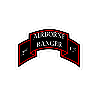 2nd Ranger Infantry Company (U.S. Army) Transparent STICKER Die-Cut Vinyl Decal-3 Inch-The Sticker Space