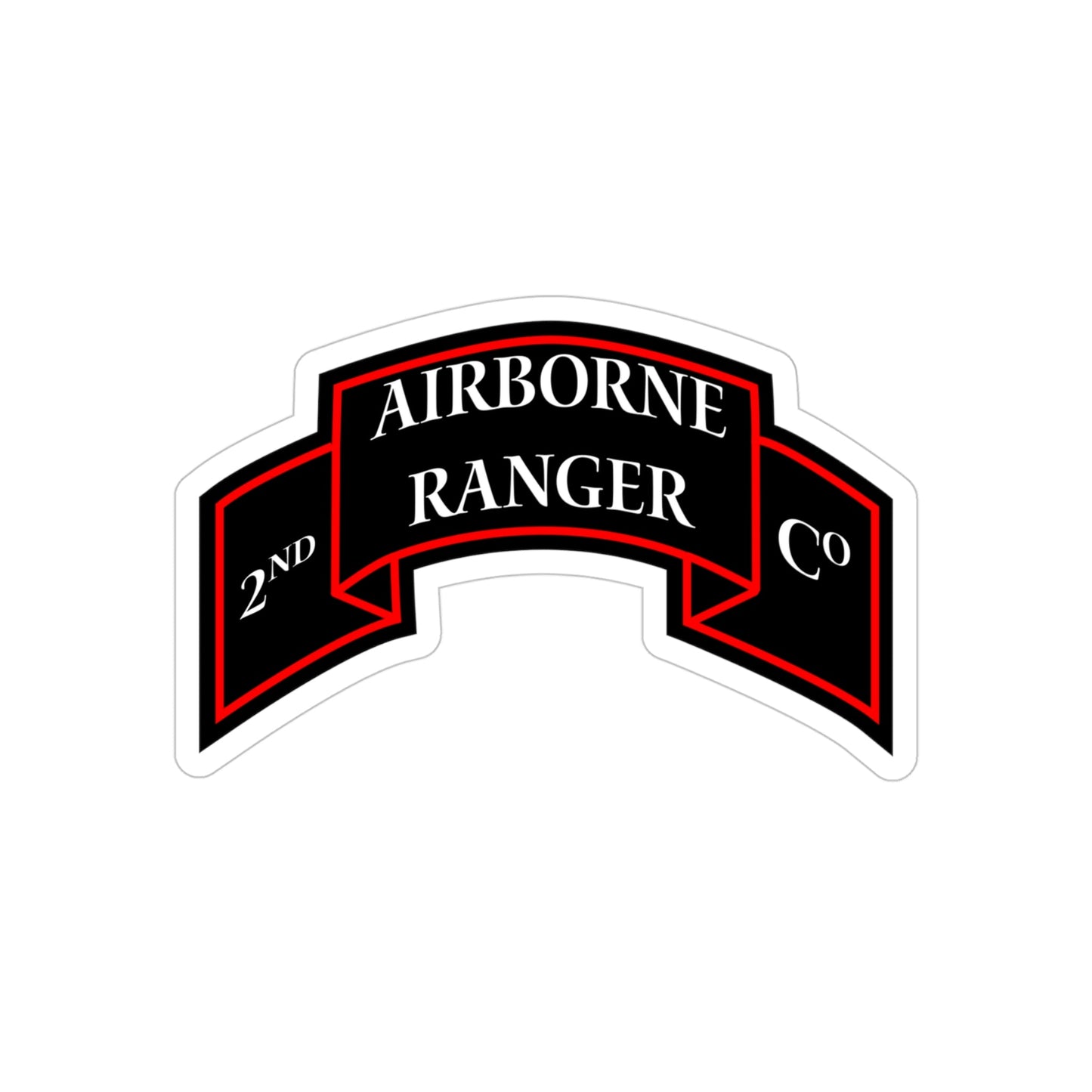 2nd Ranger Infantry Company (U.S. Army) Transparent STICKER Die-Cut Vinyl Decal-4 Inch-The Sticker Space