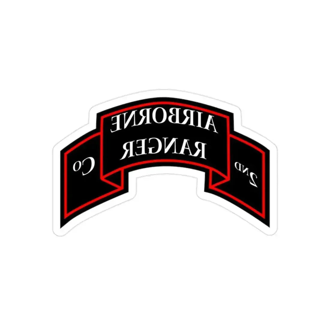 2nd Ranger Infantry Company (U.S. Army) REVERSE PRINT Transparent Die-Cut STICKER 2 Inch Die-Cut Transparent - The Sticker Space