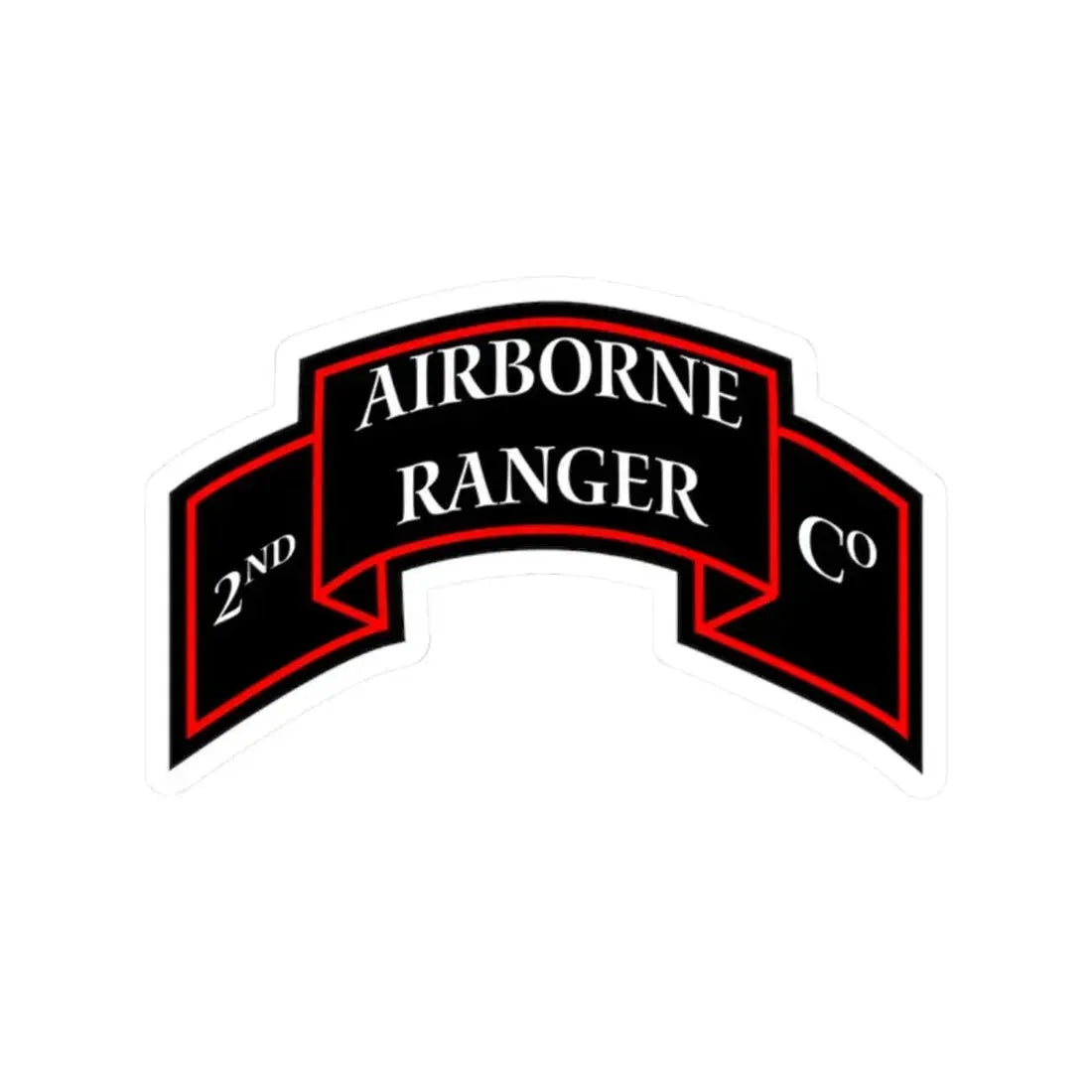 2nd Ranger Infantry Company (U.S. Army) STICKER Vinyl Kiss-Cut Decal 2 Inch White - The Sticker Space