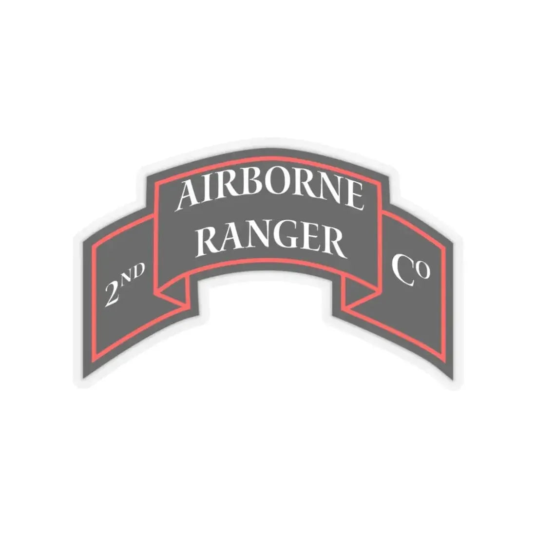 2nd Ranger Infantry Company (U.S. Army) STICKER Vinyl Kiss-Cut Decal 3 Inch Transparent - The Sticker Space