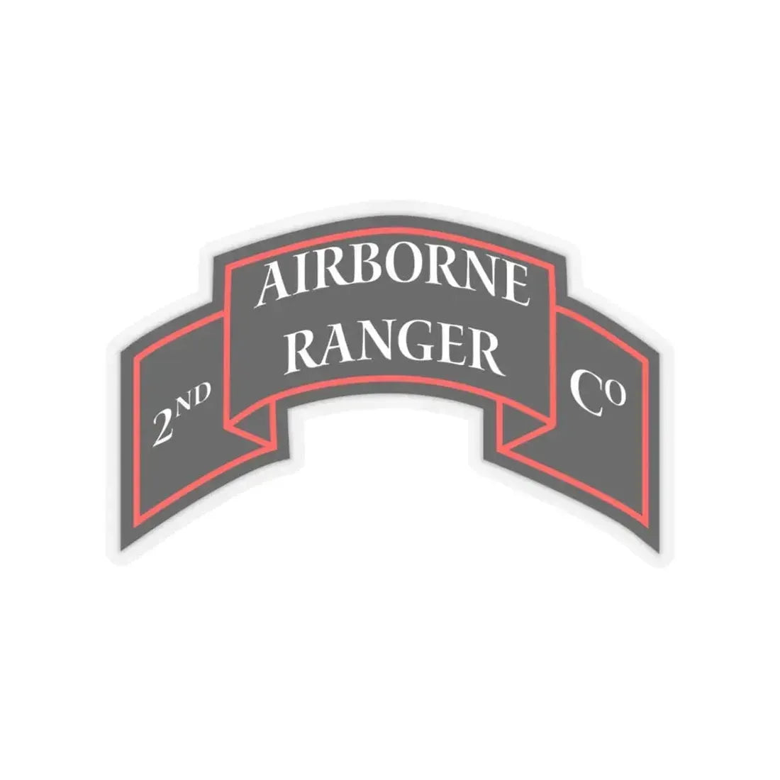 2nd Ranger Infantry Company (U.S. Army) STICKER Vinyl Kiss-Cut Decal 4 Inch Transparent - The Sticker Space