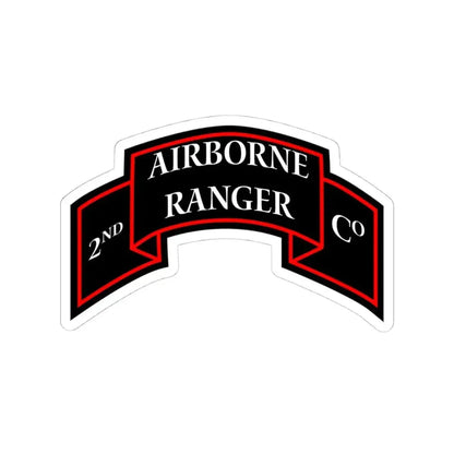 2nd Ranger Infantry Company (U.S. Army) STICKER Vinyl Kiss-Cut Decal 4 Inch White - The Sticker Space