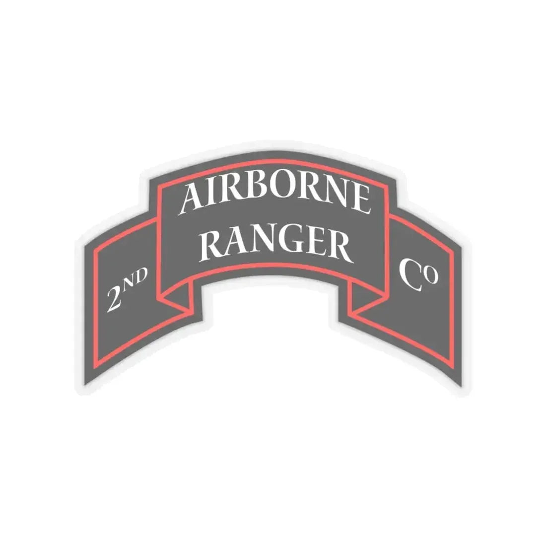 2nd Ranger Infantry Company (U.S. Army) STICKER Vinyl Kiss-Cut Decal 6 Inch Transparent - The Sticker Space