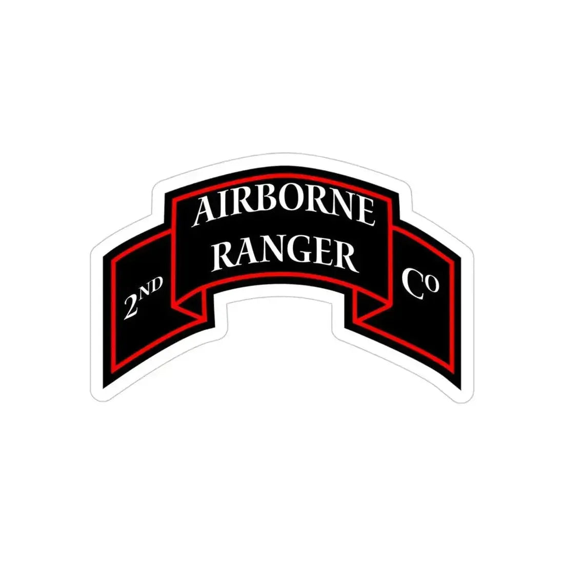 2nd Ranger Infantry Company (U.S. Army) Transparent STICKER Die-Cut Vinyl Decal 4 Inch - The Sticker Space